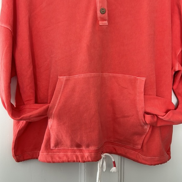 Old Navy French terry cropped hoodie for women size XL, color, orange/peach. - Picture 4 of 8